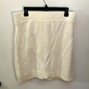 NWOT Maeve by Anthropologie Cream Cable Knit “Sweater” Skirt